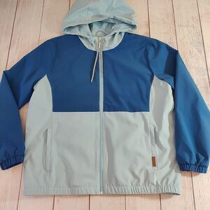 Voyager color block zip front windbreaker sz S